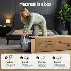 Giselle Bedding 34cm Single Mattress Hybrid, Pocket Spring Bed Mattress