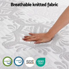 Giselle Bedding King Mattress 37cm 4-in-1 Adjustable Firmness Cooling Gel Memory Foam Dual-Zone Flippable for Couples