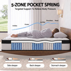 Giselle Bedding 31cm Mattress Euro Top Queen