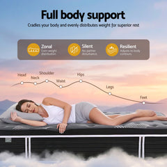 Giselle Bedding King Mattress 35cm Euro Top with Graphene Cooling Comfort Medium Firm