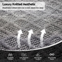 Giselle King Mattress 26cm Firm Pocket Spring Dual Edge Support Dark Grey