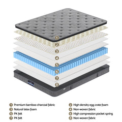 26cm Giselle Mattress Queen Latex Foam Mattresses