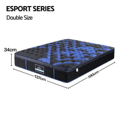 Giselle 34cm Double Hybrid Mattress with Cooling Gel Memory Foam and Edge Support