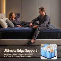 Giselle 34cm King Single Hybrid Mattress with Cooling Gel Memory Foam and Edge Support