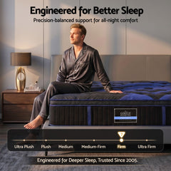 Giselle 34cm Queen Hybrid Mattress with Cooling Gel Memory Foam and Edge Support