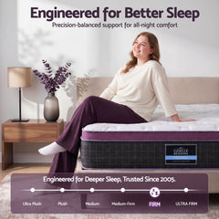 Giselle King Euro Top Mattress Firm Pocket Spring Edge Support