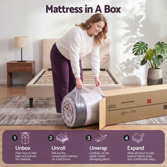 Giselle King Single Euro Top Mattress Firm Pocket Spring Edge Support