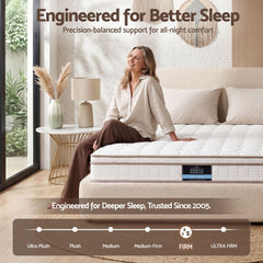 Giselle 20cm Firm King Mattress Pocket Spring for Bedroom or Guest Room