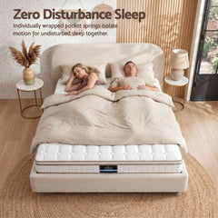 Giselle 20cm Firm Queen Mattress Pocket Spring for Bedroom or Guest Room