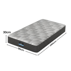 Giselle 30cm Single Mattress with Edge Support and 5-Zone Comfort