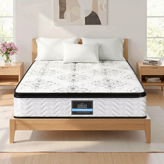 Giselle Bedding Double Mattress 30cm Pocket Spring Euro Top Medium Firm Foam