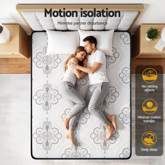 Giselle Bedding Double Mattress 30cm Pocket Spring Euro Top Medium Firm Foam