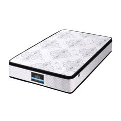 Giselle Bedding King Single Mattress 30cm Pocket Spring Euro Top Medium Firm Foam