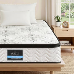 Giselle Bedding King Single Mattress 30cm Pocket Spring Euro Top Medium Firm Foam