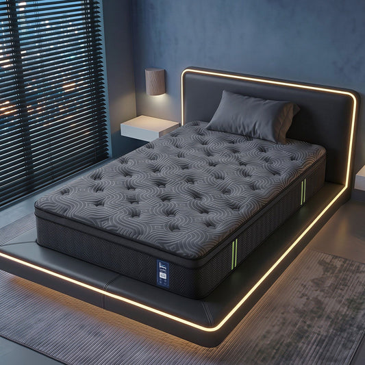 Levitex King Single Mattress 34 cm 5-Zone Pressure Relief Pocket Spring with Reinforced Edge Support & Breathable Gel Memory Foam Hybrid Mattress