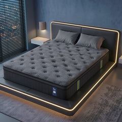 Levitex Queen Mattress 34 cm 5-Zone Pressure Relief Pocket Spring with Reinforced Edge Support & Breathable Gel Memory Foam Hybrid Mattress