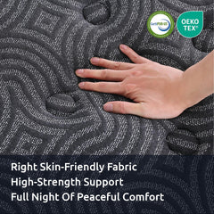 Levitex Single Mattress 34 cm 5-Zone Pressure Relief Pocket Spring with Reinforced Edge Support & Breathable Gel Memory Foam Hybrid Mattress