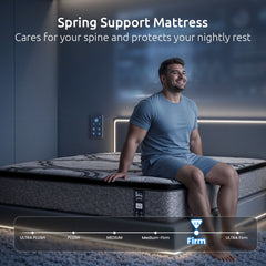 Levitex Queen Mattress 34 cm 5-Zone Pocket Spring with Latex & Memory Foam or Extra Lumbar & Shoulder Support