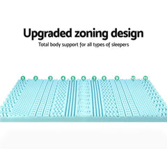 Giselle Bedding Memory Foam Mattress Topper 11-Zone 8cm Queen