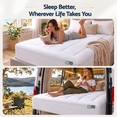Giselle 8cm Double Memory Foam Mattress Topper Pillow Top with Gel Foam