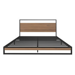 Artiss Metal Bed Frame Double Size Beds Platform with Mattress