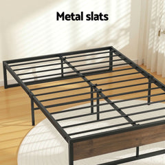 Artiss Bed Frame Metal Frame Double Size Bed Base 2 Drawers OSLO