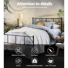 Artiss Bed Frame King Single Metal Bed Frame SOL