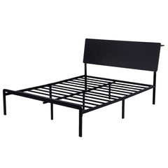 Artiss Bed Frame Queen Size LED Metal Bed Base with Charging Station LAN