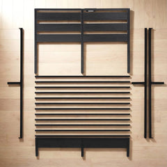Artiss Bed Frame Queen Size LED Metal Bed Base with Charging Station