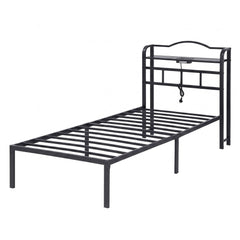 Artiss Bed Frame Single Size with Charging Station WAVE