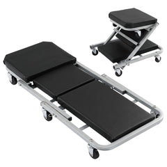 Giantz Garage Creeper 2-in-1 Mechanic Stool Rolling Automotive Z Creeper Seat
