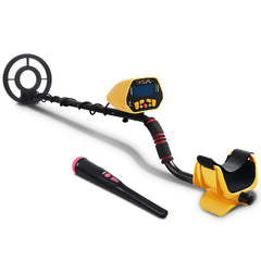 Metal Detector 180MM Deep Sensitive Water Resistant Pinpointer Treasure Hunter Yellow