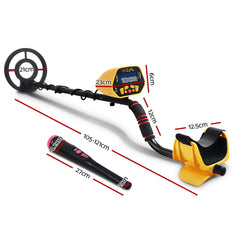 Metal Detector 180MM Deep Sensitive Water Resistant Pinpointer Treasure Hunter Yellow