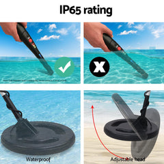 Metal Detector 220MM Deep Sensitive Water Resistant Pinpointer Treasure Hunter