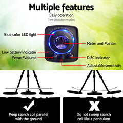 Metal Detector 160MM Deep Sensitive Water Resistant Pinpointer Treasure Hunter