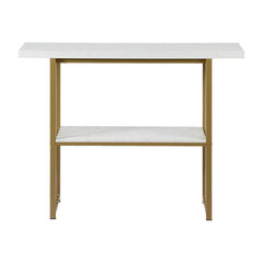 Artiss Console Table Marble Effect White&Gold