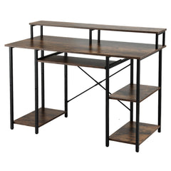 Artiss Computer Desk Laptop Desks Home Office Study Table Open Shelf Brown 120CM
