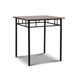 Artiss Dining Table And Chairs Set fo 3 Walnut
