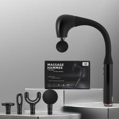 Everfit Massage Gun U-shaped Extended Handle Percussion Massager 4 Heads