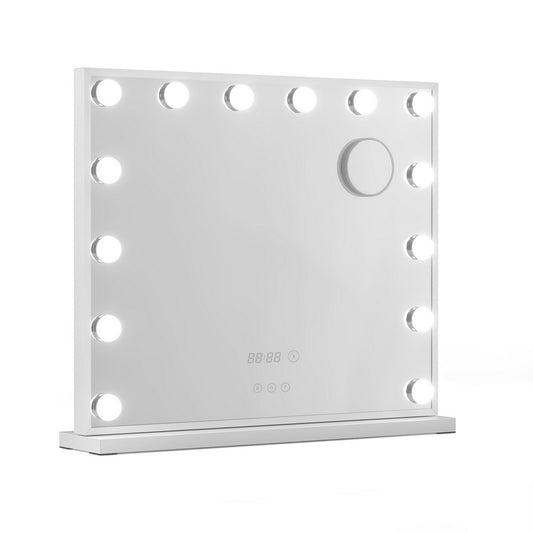 Embellir Makeup Mirror 60x52cm Hollywood Vanity with LED Light Tabletop White