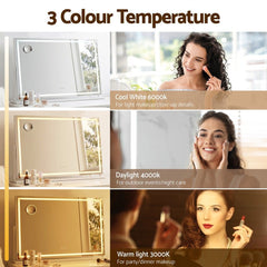 Embellir 100x70cm Makeup Mirror 360 degree Rotatable Vanity Mirror 10x magnifing