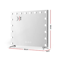 80x65cm Embellir Makeup Mirror Hollywood Vanity with LED Light Silver Legs