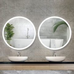 Embellir 2 Wall Mirror 80cm with Led light Makeup Home Decor Bathroom Round Vanity