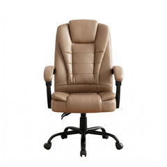 Artiss Massage Office Chair Executive Computer Gaming Chairs Brown PU Leather Espresso
