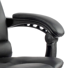 Artiss 8 Point Massage Office Chair PU Leather Footrest Black