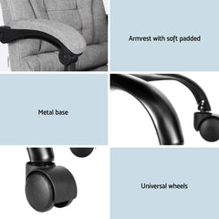 Artiss Executive Office Chair 4-Point Massage Adjustable Ergonomic Recline Back
