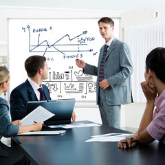 Double-Sided Mobile Whiteboard 140-180cm Height Adjustable Magnetic Whiteboard On Wheels Aluminium Frame with Eraser and Marker for Office Home Classroom