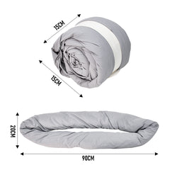 2Pcs Travel Pillow Wrap Comfort Adjustable Neck Support Pillow Scarf for Airplane Travel Sleep Nap Machine Washable and Portable Soft Neck Pillow Grey