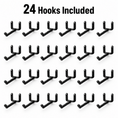 2 Pack Tabletop Pegboard Display Stand with 24 Hooks Black Metal Jewellery Organizer Retail Display Rack for Earrings Necklaces Crafts Accessories
