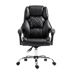 Artiss Executive Office Chair Leather Recliner Black